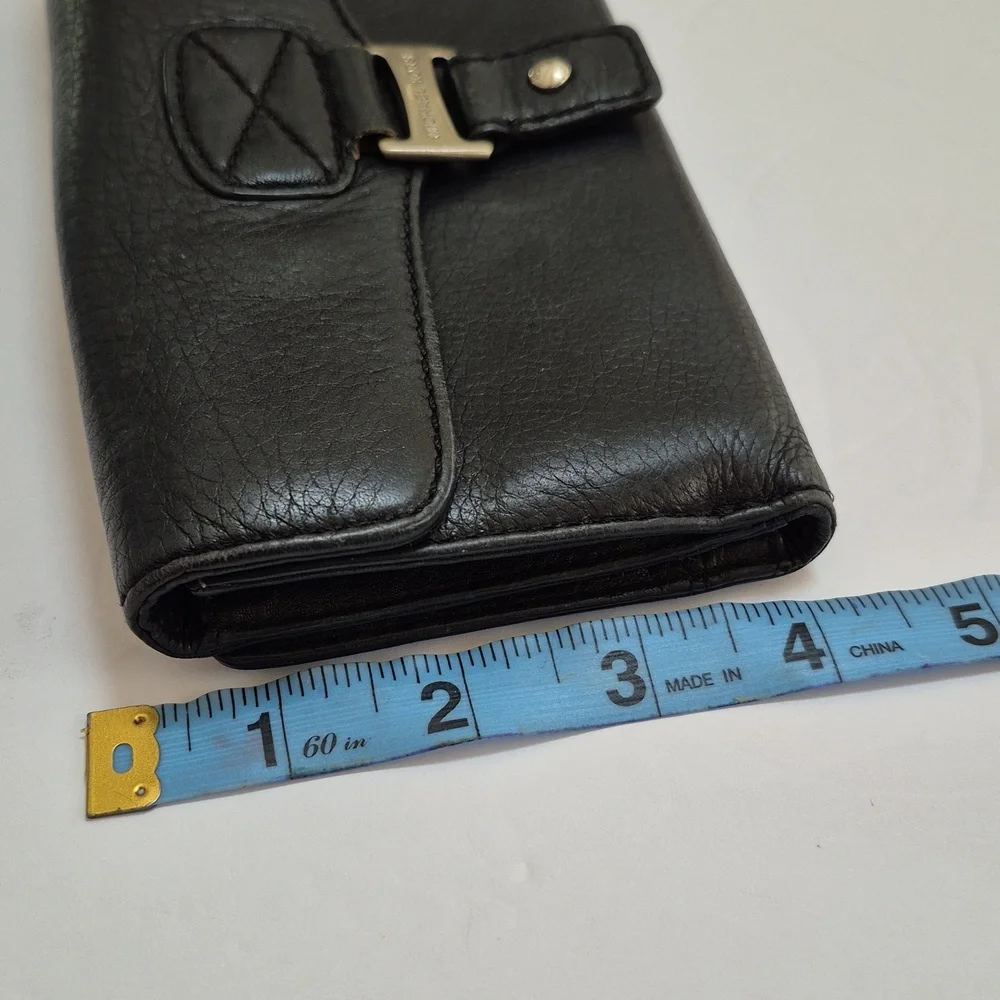 Michael Kors Black Leather Wallet Clutch - Picture 9 of 9